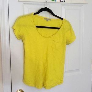 XS Yellow GAP Scoop Neck Tee Shirt